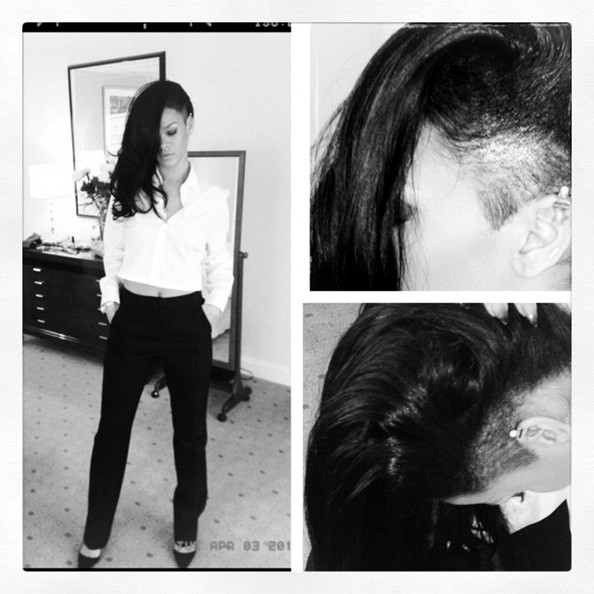 Rihanna black hair again