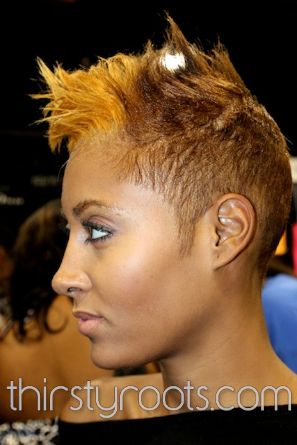 Image of Frohawk hairstyle for short relaxed hair