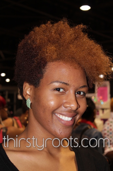 Natural Auburn and Burnt Orange Colored Afro