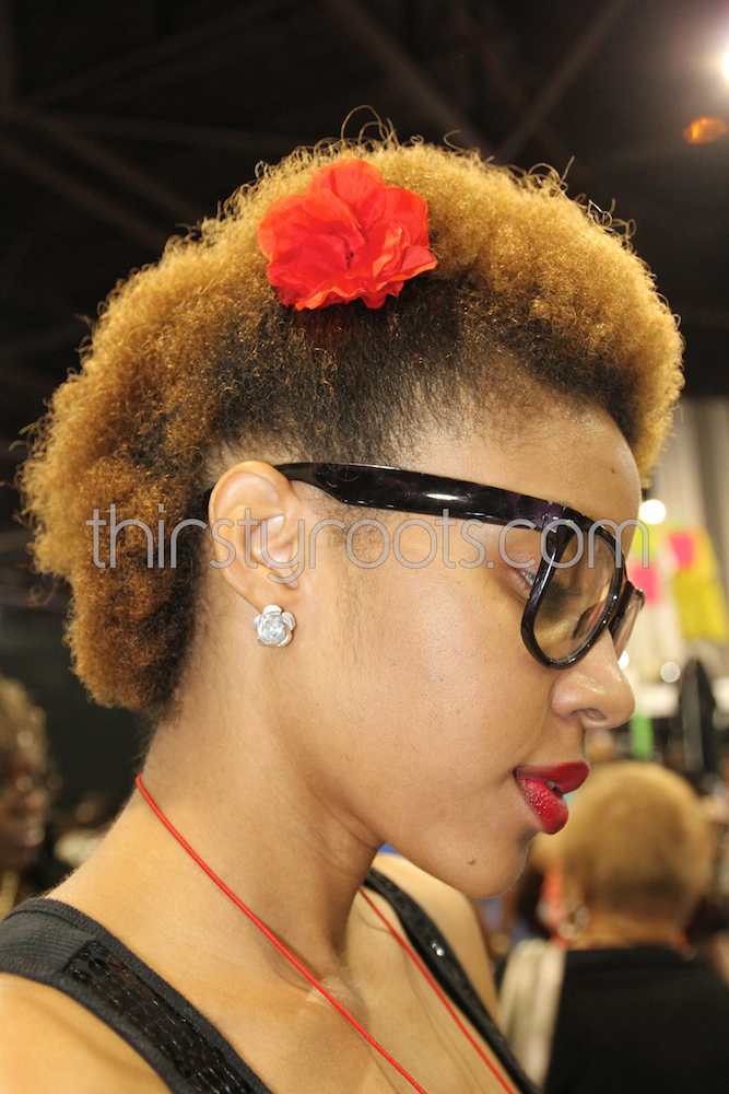 Natural Afro with Flower