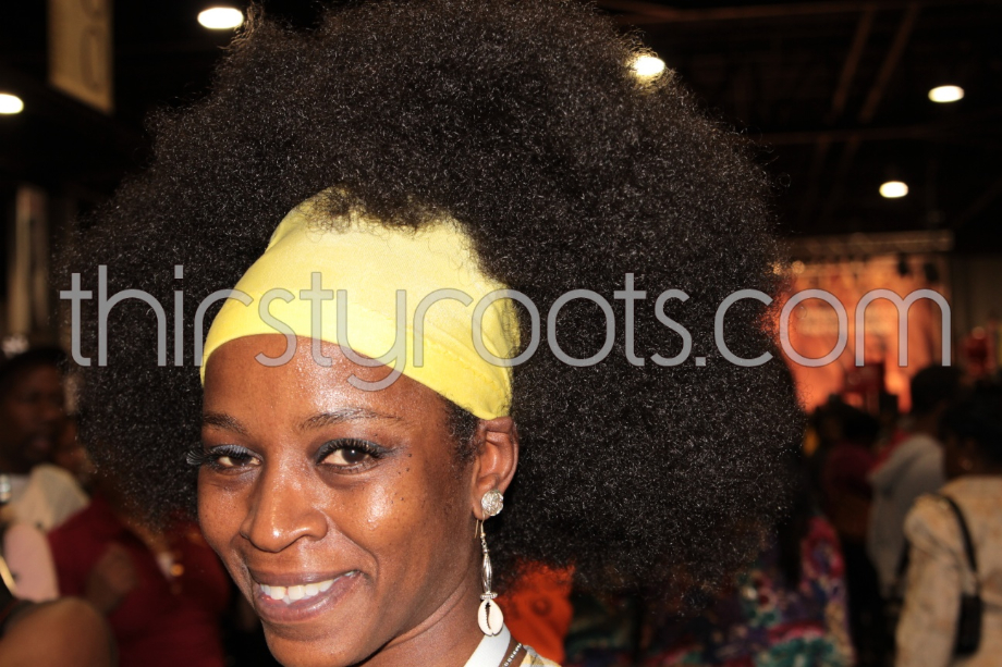 long natural afro, african american woman