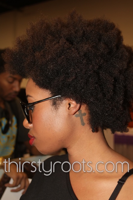 Kinky Natural Afro on Black Woman