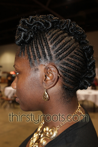 Directional Braided Mohawk - thirstyroots.com: Black 