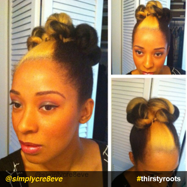top-knot-blonde-black-twisted-updo