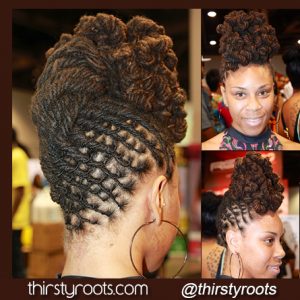 Twisted Bun Dreadlocks Hairstyle