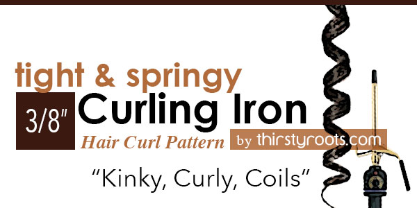 3/8 inch Curling Iron Curl Sizes