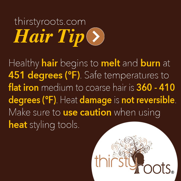 Safe temperature to flat iron hair 