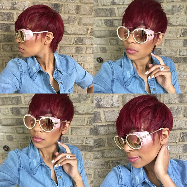Short Red Haircut For Black Women Monica Brown
