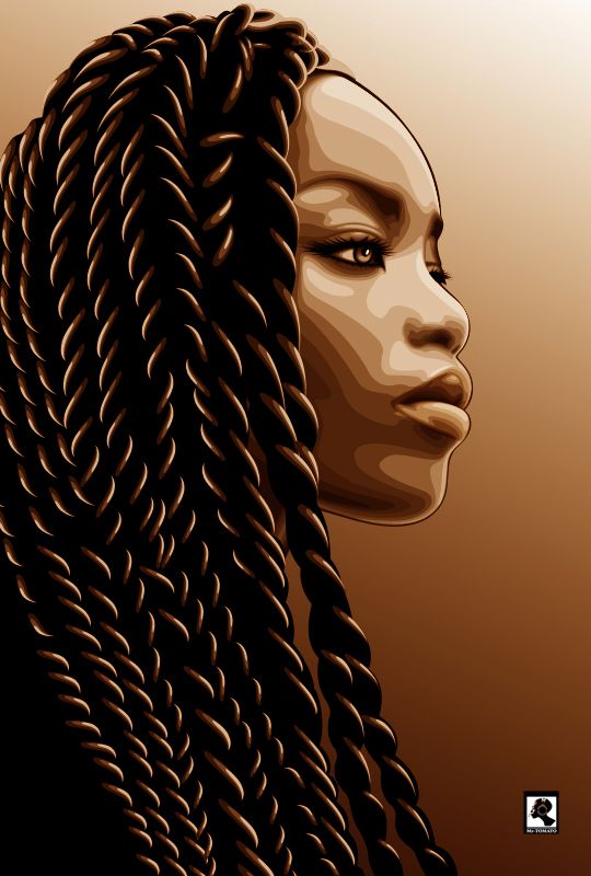 55 Amazing Black Hair Art Pictures and Paintings