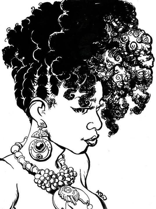 55 Amazing Black Hair Art Pictures And Paintings