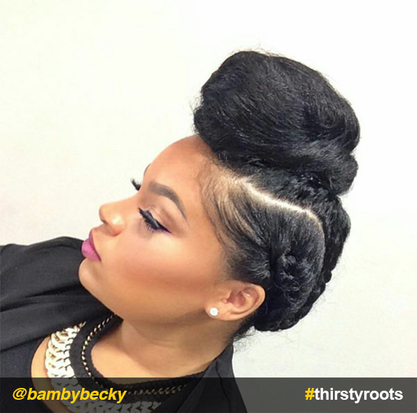 black updo twist hairstyles for women