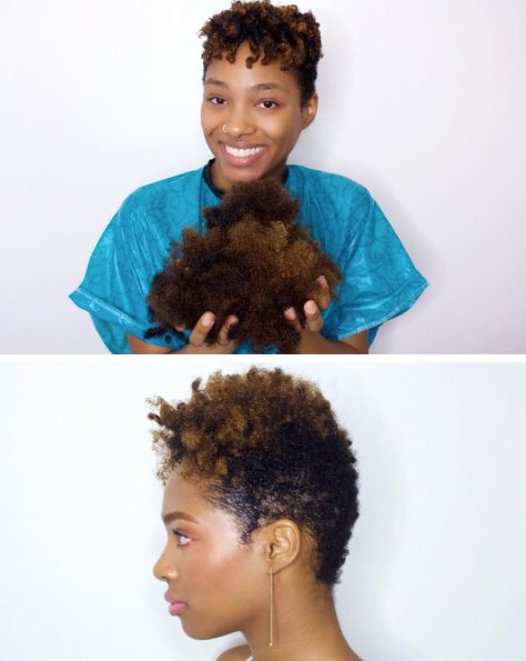 Short Tapered Cut For Natural Hair Before And After